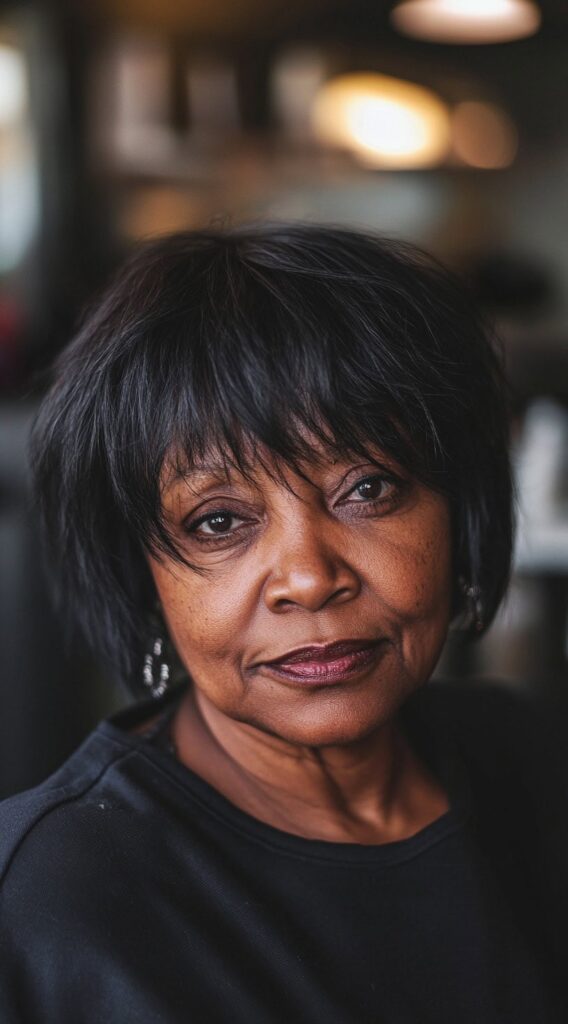 19 Stunning Bob Hairstyles for Older Black Women 17 shaggy layered bob