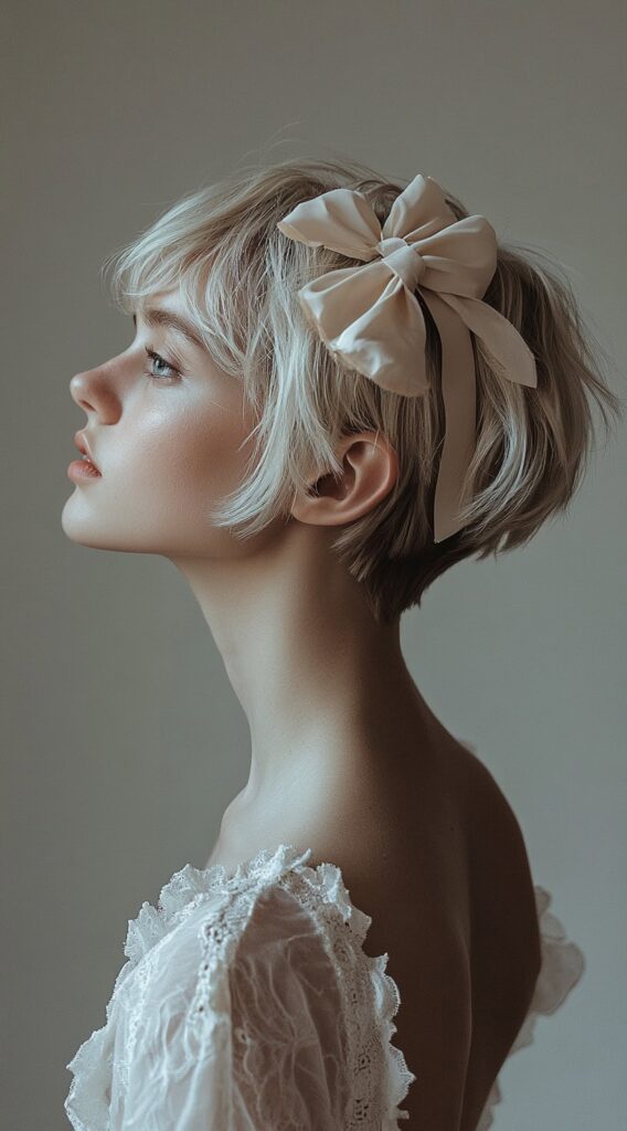 25 Best Bow Hairstyles 4 short bob with side bow