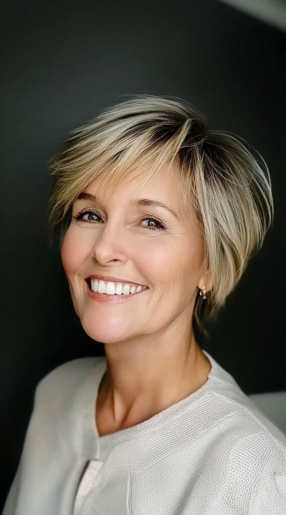 28 Short Hairstyles for Thin Hair: Stunning Ideas to Boost Volume and Style 26 short textured pixie bob with side swept bangs