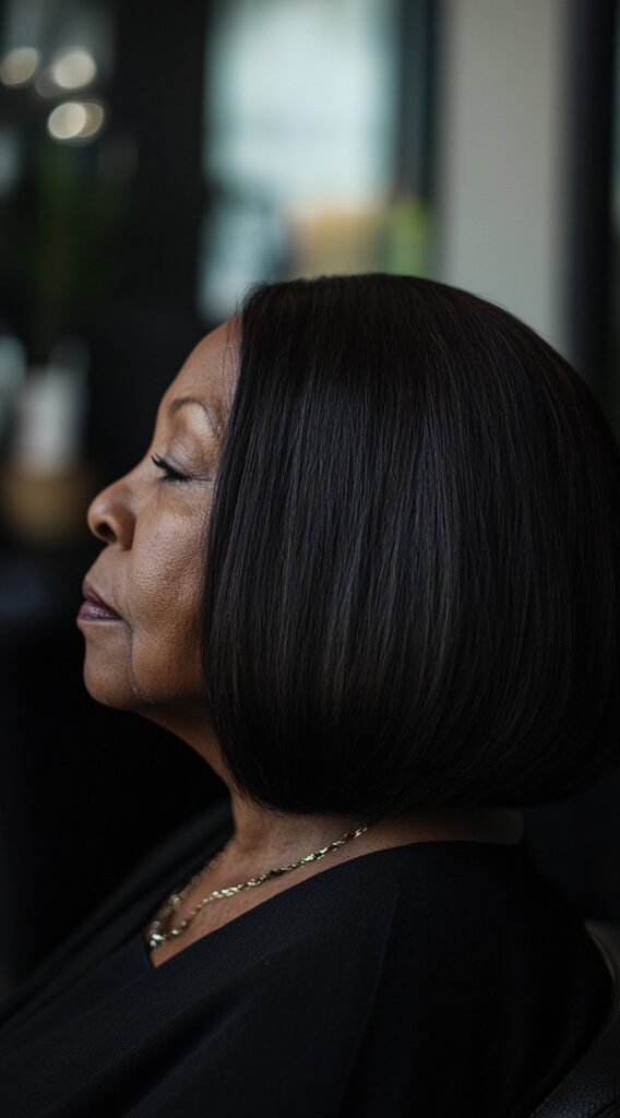 19 Stunning Bob Hairstyles for Older Black Women 1 sleek classic bob