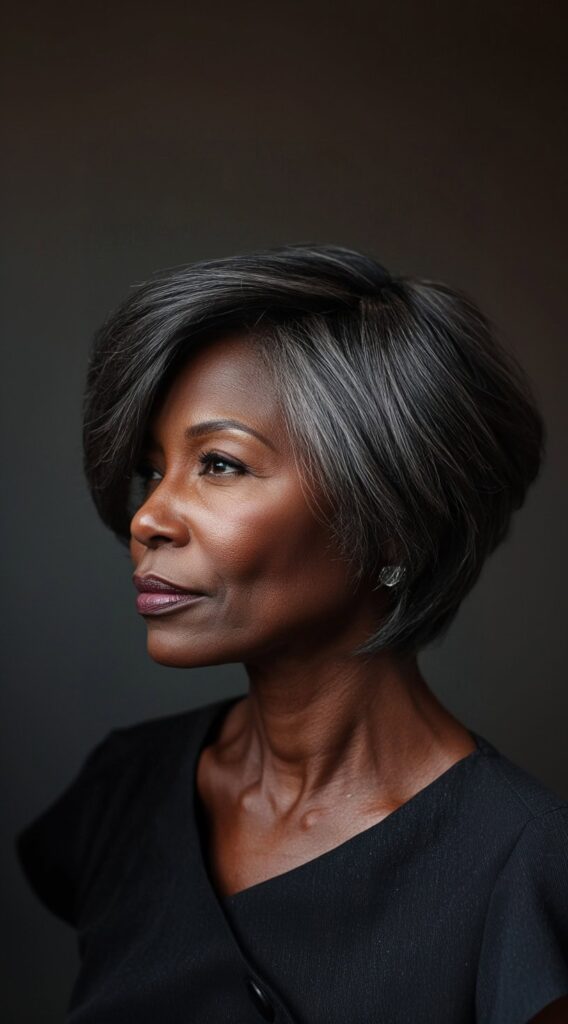 19 Stunning Bob Hairstyles for Older Black Women 19 sleek tapered bob