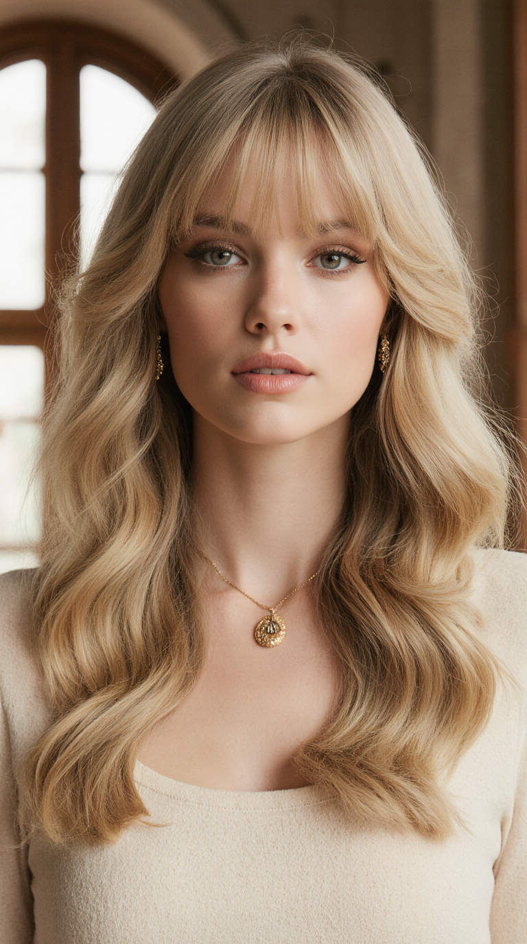 10 Elegant Hairstyles for Wavy Hair! 9 Half Up Half Down Wavy Hairstyle on Long Brown Hair 2