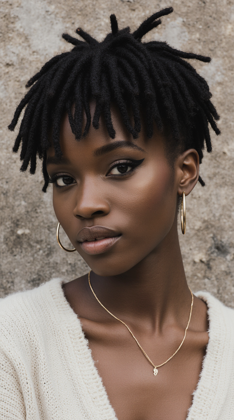 10 Stunning Hairstyles for Black Women! 4 a realistic high quality portrait of a beautiful black woman wearing short layered black dreadlocks 2bkp0a653ie8unzbci2d 3