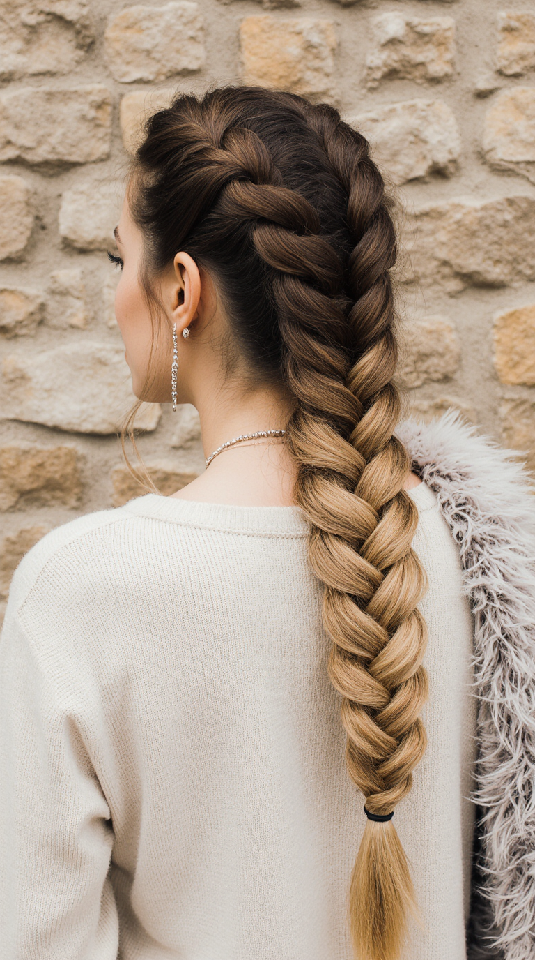 10 Elegant and Stylish Braid Hairstyles! 2 1. Duo Toned Raised Dutch Braid