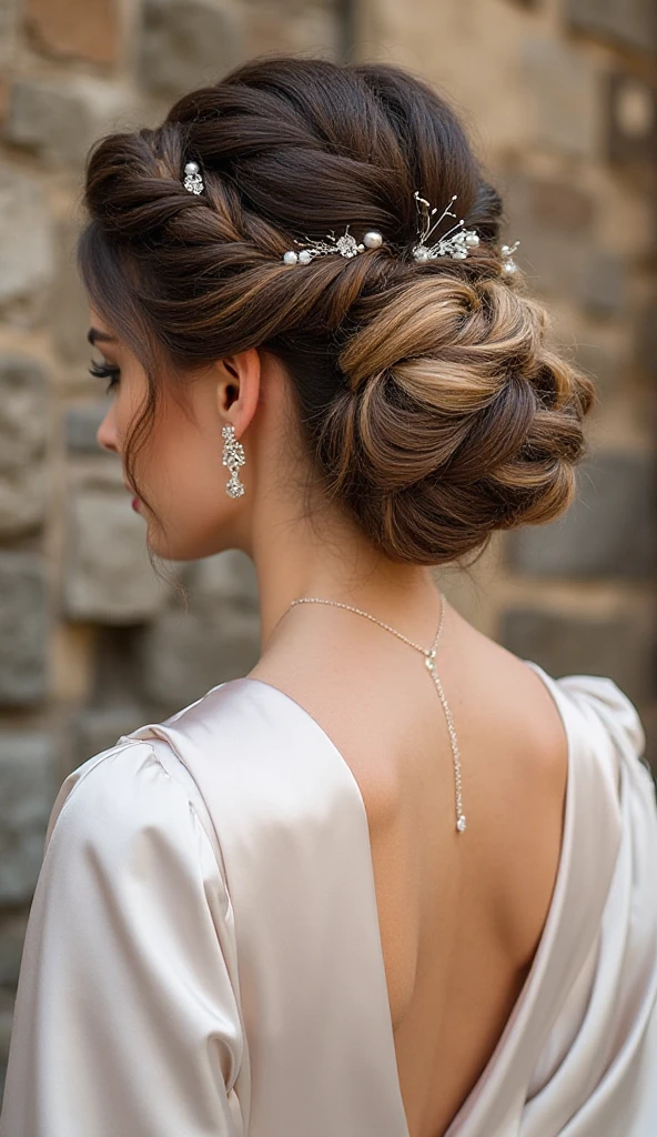 10 Elegant and Stylish Braid Hairstyles! 10 9. Braided Bridal Updo on Duo Toned Hair