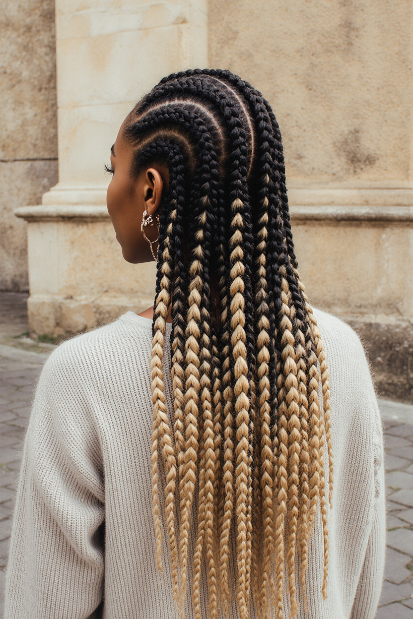 10 Elegant and Stylish Braid Hairstyles! 6 Black Hair With Thick Blonde African Braids