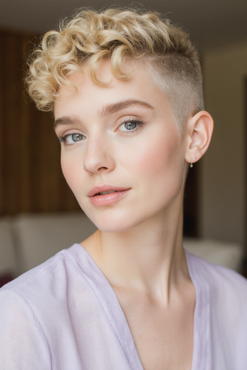 15 Stunning Short Curly Pixie Hair Ideas! 13 Blonde Curly Tapered