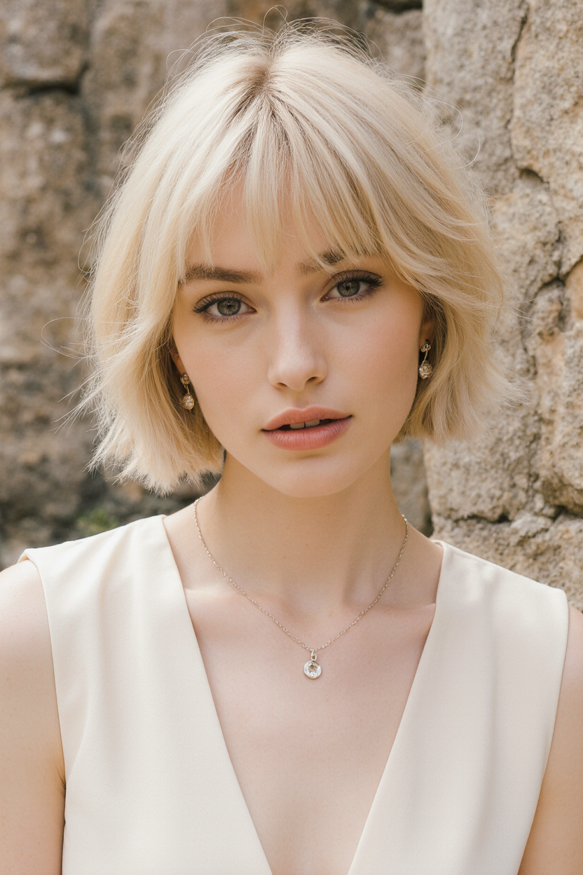 10 Best Haircuts and Styles for Blonde Hair 4 Textured Blunt Cut 2