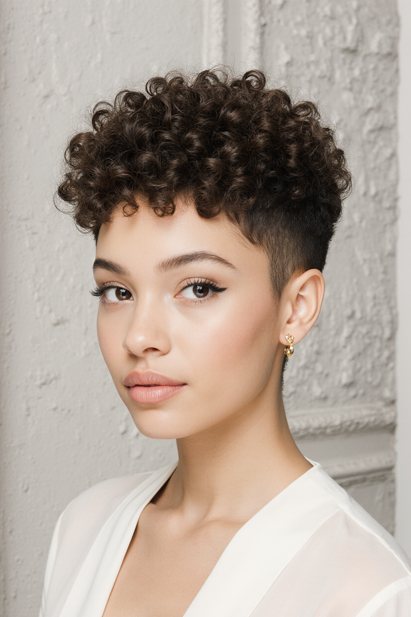 15 Stunning Short Curly Pixie Hair Ideas! 11 Voluminous High Top Curly