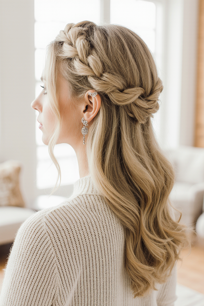 10 Best Haircuts and Styles for Blonde Hair 3 a realistic high quality image of a woman with long blonde hair styled in a loose half up braided c 0sutfqf5i33e34hpovtz 3